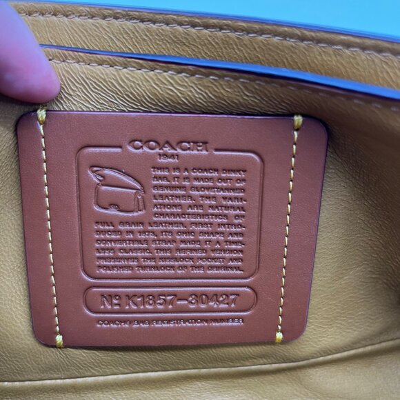 Coach Ivory Embossed Leather Dinky Crossbody Bag 30427 - Picture 10 of 12